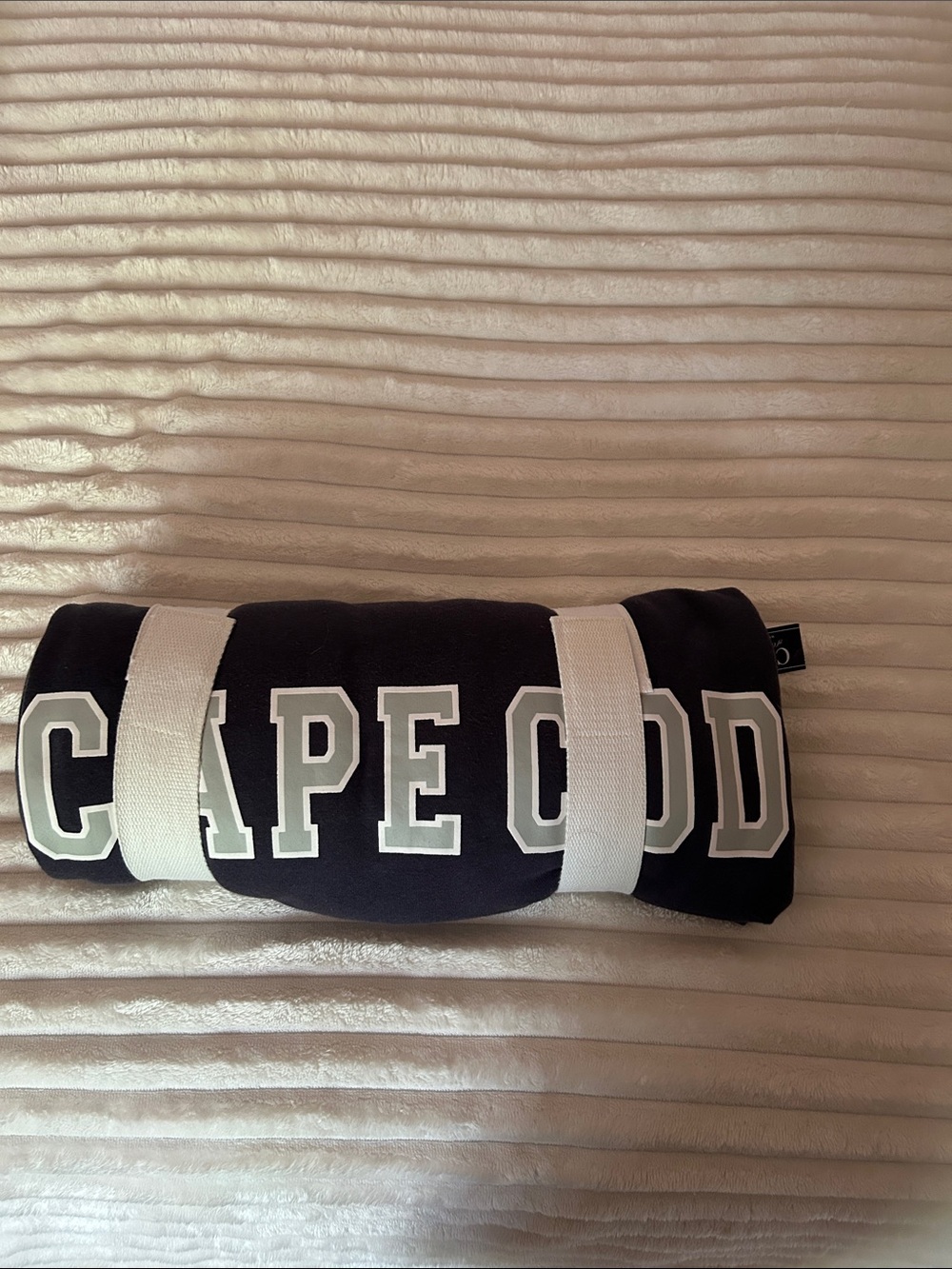 Cuffy’s of Cape Cod Black Cotton Roll-Up Beach Blanket